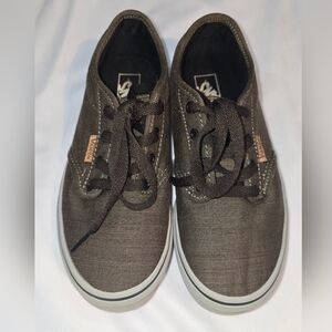 Vans Dark Brown Canvas Lace-Up Sneakers